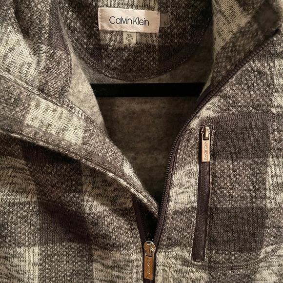 Calvin Klein Gray Plaid Vest - Picture 4 of 5